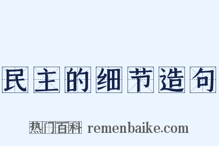 民主的细节造句是什么意思的图片